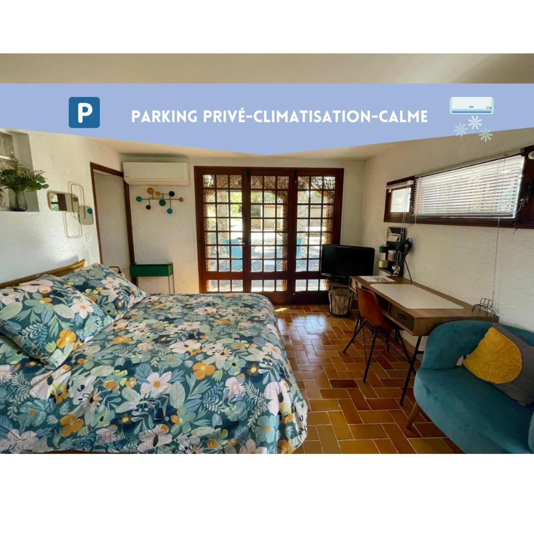 Studio Meyreuil-Terrasse-Au Calme En Campagne-Clim Extérieur photo