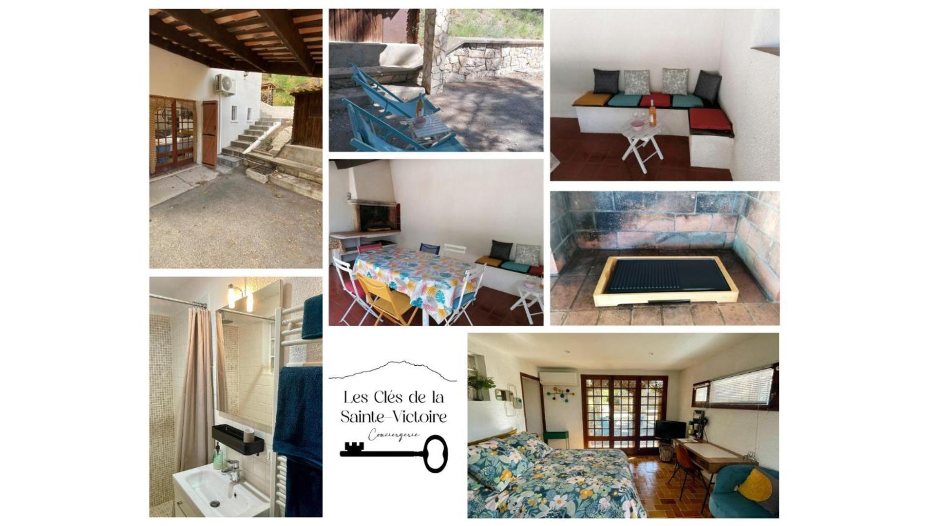 Studio Meyreuil-Terrasse-Au Calme En Campagne-Clim Extérieur photo